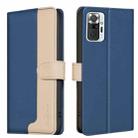 For Xiaomi Redmi Note 10 Pro / 10 Pro Max Color Matching RFID Anti-theft Leather Phone Case(Blue) - 1