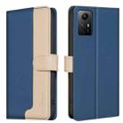 For Xiaomi Redmi Note 11 / 11S Color Matching RFID Anti-theft Leather Phone Case(Blue) - 1