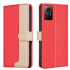 For Xiaomi Redmi Note 12S Global Color Matching RFID Anti-theft Leather Phone Case(Red) - 1