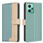 For Xiaomi Redmi Note 12 5G Global / Poco X5 Color Matching RFID Anti-theft Leather Phone Case(Green) - 1