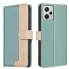 For Xiaomi Redmi Note 12 Pro+ Global Color Matching RFID Anti-theft Leather Phone Case(Green) - 1