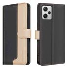 For Xiaomi Redmi Note 12 Pro+ Global Color Matching RFID Anti-theft Leather Phone Case(Black) - 1