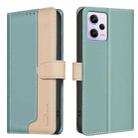For Xiaomi Redmi Note 12 Pro Global Color Matching RFID Anti-theft Leather Phone Case(Green) - 1