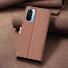 For Xiaomi Redmi K40 / K40 Pro Color Matching RFID Anti-theft Leather Phone Case(Brown) - 3