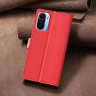 For Xiaomi Redmi K40 / K40 Pro Color Matching RFID Anti-theft Leather Phone Case(Red) - 3