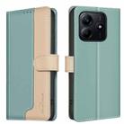 For Redmi Note 14 5G Color Matching RFID Anti-theft Leather Phone Case(Green) - 1