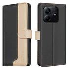 For Redmi Note 14 5G Color Matching RFID Anti-theft Leather Phone Case(Black) - 1