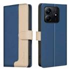 For Redmi Note 14 5G Color Matching RFID Anti-theft Leather Phone Case(Blue) - 1