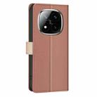 For Redmi Note 14 Pro / Note 14 Pro+ Color Matching RFID Anti-theft Leather Phone Case(Brown) - 3