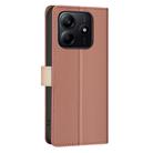 For Redmi Note 14 4G 163.25mm Color Matching RFID Anti-theft Leather Phone Case(Brown) - 3