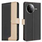 For Redmi K80 / K80 Pro Color Matching RFID Anti-theft Leather Phone Case(Black) - 1