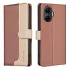 For Redmi Turbo 4 Pro Color Matching RFID Anti-theft Leather Phone Case(Brown) - 1