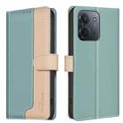 For Redmi 15C 4G 173.1mm / 15C 5G 173.1mm Color Matching RFID Anti-theft Leather Phone Case(Green) - 1