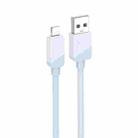 Borofone BX107 2.4A USB-A to 8 Pin Fast Charge Data Cable, Length:1m(Blue) - 2