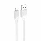 Borofone BX107 2.4A USB-A to 8 Pin Fast Charge Data Cable, Length:1m(White) - 2