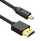 HDMI to Micro HDMI 4K UHD 18Gbps Video Connection Cable, Length:1m(Black) - 1