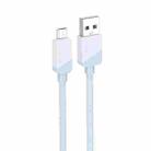 Borofone BX107 2.4A USB-A to Micro USB Fast Charge Data Cable, Length:1m(Blue) - 2