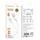 Borofone BX107 2.4A USB-A to Micro USB Fast Charge Data Cable, Length:1m(White) - 3