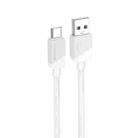 Borofone BX107 3A USB-A to USB-C / Type-C Fast Charge Data Cable, Length:1m(White) - 2