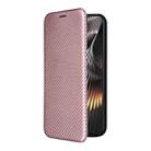 For Xiaomi Redmi Turbo 3 / Poco F6 Carbon Fiber Texture Flip Leather Phone Case(Pink) - 2