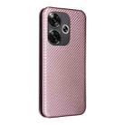 For Xiaomi Redmi Turbo 3 / Poco F6 Carbon Fiber Texture Flip Leather Phone Case(Pink) - 3