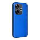 For Xiaomi Redmi Turbo 3 / Poco F6 Carbon Fiber Texture Flip Leather Phone Case(Blue) - 3