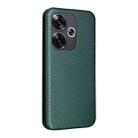For Xiaomi Redmi Turbo 3 / Poco F6 Carbon Fiber Texture Flip Leather Phone Case(Green) - 3