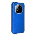 For Redmi Note 14 Pro 4G Global Carbon Fiber Texture Flip Leather Phone Case(Blue) - 3
