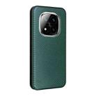 For Redmi Note 14 Pro 4G Global Carbon Fiber Texture Flip Leather Phone Case(Green) - 3