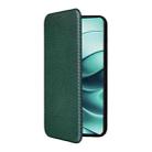 For Redmi Note 14 4G Global 163.25mm Carbon Fiber Texture Flip Leather Phone Case(Green) - 2