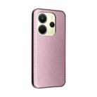 For Xiaomi Poco M7 Pro 5G / Redmi Note 14 5G Carbon Fiber Texture Flip Leather Phone Case(Pink) - 3