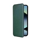 For Xiaomi Poco M7 Pro 5G / Redmi Note 14 5G Carbon Fiber Texture Flip Leather Phone Case(Green) - 2