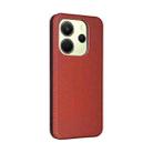 For Xiaomi Poco M7 Pro 5G / Redmi Note 14 5G Carbon Fiber Texture Flip Leather Phone Case(Brown) - 3