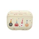For AirPods Pro 2 Cookies Pattern Earbuds Box Frosted TPU Case(Beige) - 1