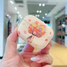 For AirPods Pro 2 Girl Pattern Earbuds Box Frosted TPU Case(Flower) - 2