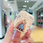 For AirPods 2 / 1 Girl Pattern Earbuds Box Frosted TPU Case(Crown) - 2