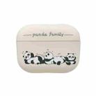 For AirPods Pro 2 Panda Pattern Earbuds Box Frosted TPU Case(Panda Family) - 1