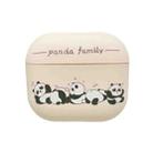 For AirPods 3 Panda Pattern Earbuds Box Frosted TPU Case(Panda Family) - 1