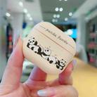 For AirPods 3 Panda Pattern Earbuds Box Frosted TPU Case(Panda Family) - 2