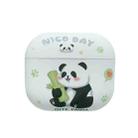For AirPods 3 Panda Pattern Earbuds Box Frosted TPU Case(Cute Panda) - 1