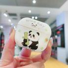 For AirPods 3 Panda Pattern Earbuds Box Frosted TPU Case(Cute Panda) - 2