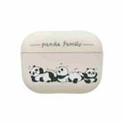 For AirPods Pro Panda Pattern Earbuds Box Frosted TPU Case(Panda Family) - 1