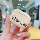 For AirPods Pro Panda Pattern Earbuds Box Frosted TPU Case(Panda Family) - 2