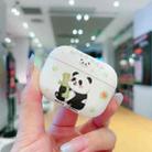 For AirPods Pro Panda Pattern Earbuds Box Frosted TPU Case(Cute Panda) - 2
