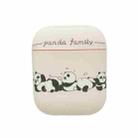 For AirPods 2 / 1 Panda Pattern Earbuds Box Frosted TPU Case(Panda Family) - 1