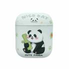 For AirPods 2 / 1 Panda Pattern Earbuds Box Frosted TPU Case(Cute Panda) - 1