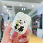 For AirPods 2 / 1 Panda Pattern Earbuds Box Frosted TPU Case(Cute Panda) - 2