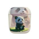 For AirPods 2 / 1 Phantom Panda Pattern Earbuds Box Frosted TPU Case(White) - 1