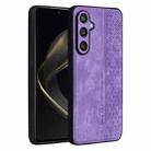 For Samsung Galaxy S24 FE 5G AZNS 3D Embossed Skin Feel Phone Case(Purple) - 1