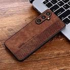 For Samsung Galaxy S24 FE 5G AZNS 3D Embossed Skin Feel Phone Case(Brown) - 2